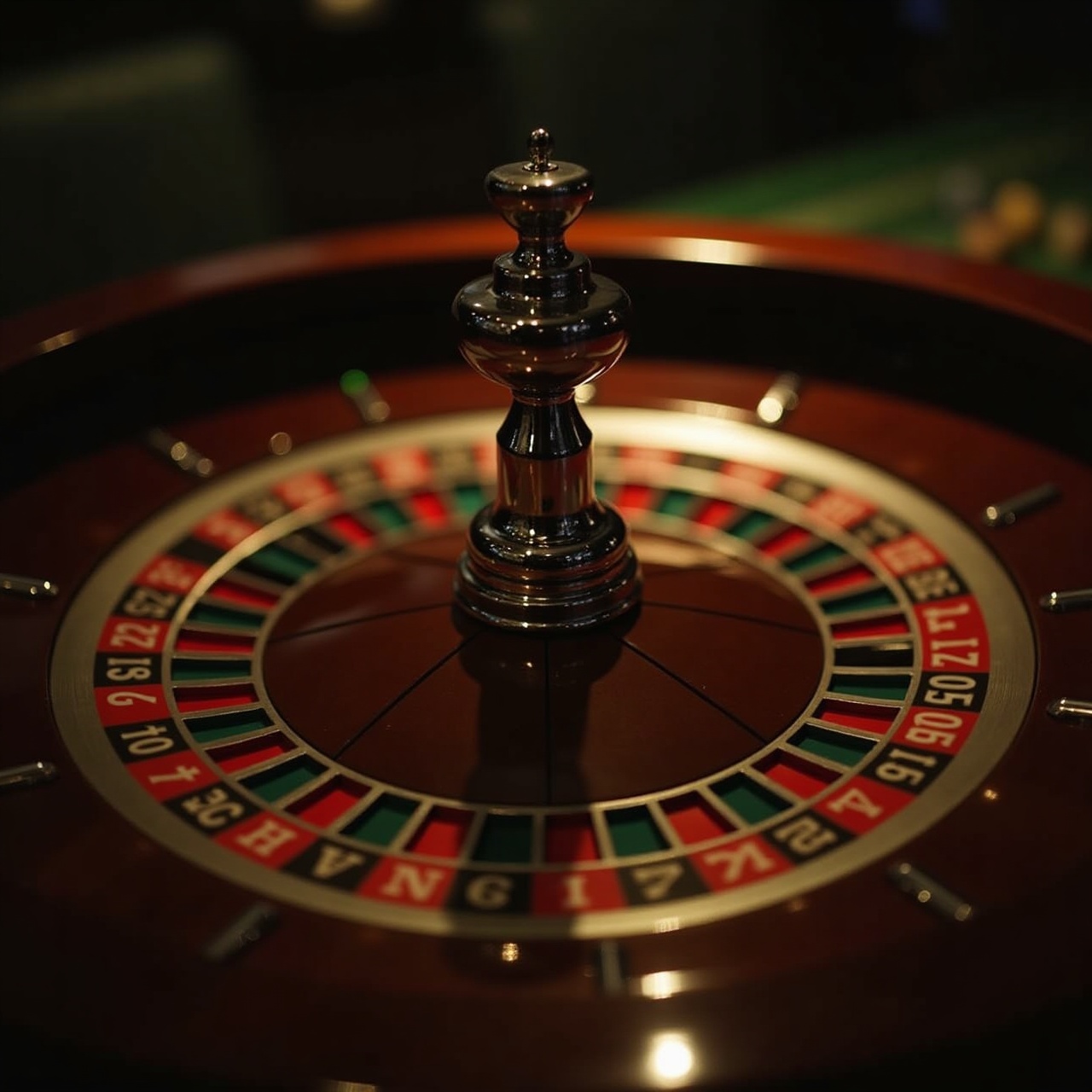 Sydney Standard Roulette Wheel with chrome turret under warm light